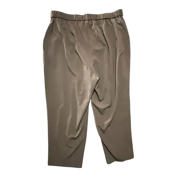 Women's Croft & Barrow Pants Plus Size 22WS Stretch Pull On Pockets Brown - Picture 4 of 4